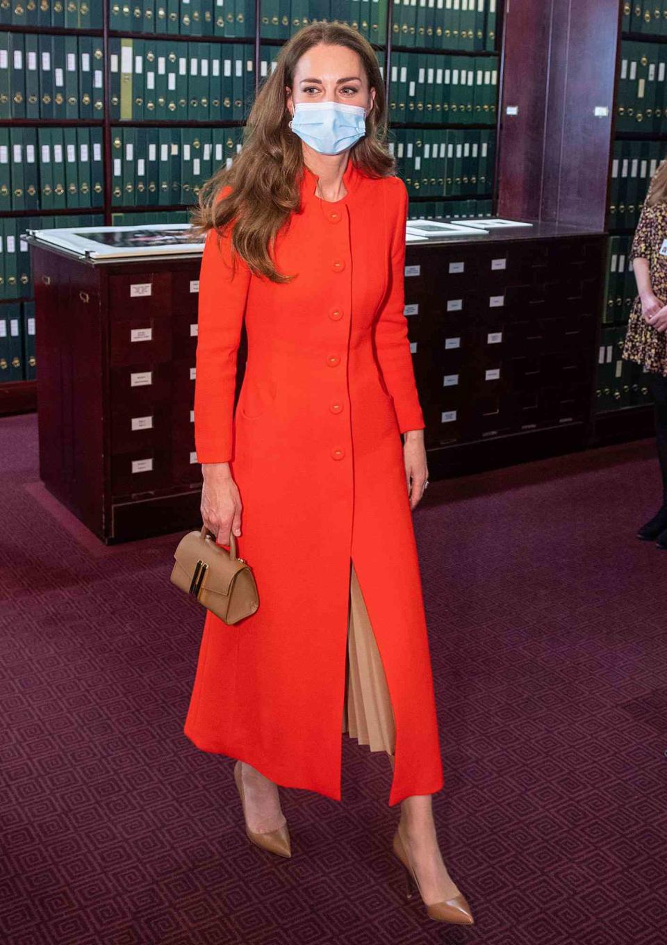 The Duchess of Cambridge during a visit to the archive in the National Portrait Gallery
