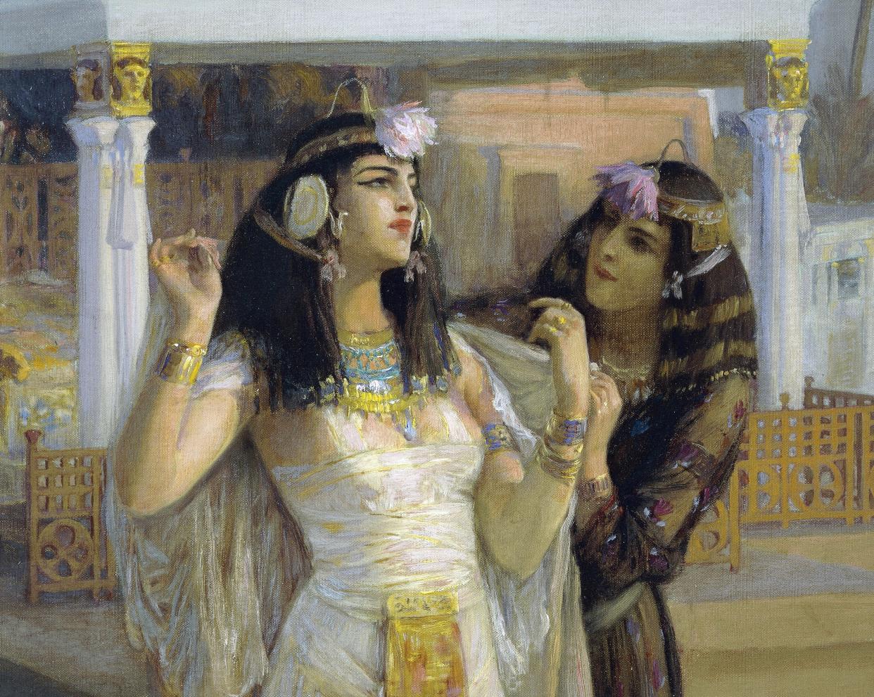 Cleopatra on the terraces of Philae, 1896, by Frederick Arthur Bridgman (1847-1928).