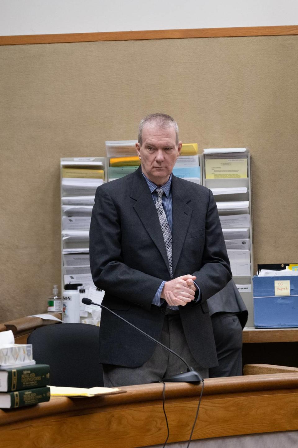 Stephen Deflaun stands in San Luis Obispo Superior Court on April 20, 2023.