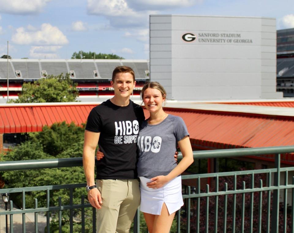HIBO owners Clayton and Phoebe Oetting in this photo taken at Sanford Stadium.