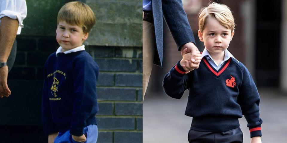 Prince William and Prince George at age 5