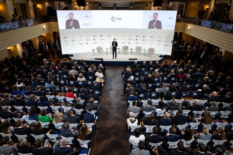 19 February 2023, Bavaria, Munich: Christoph Heusgen, Chairman of the Munich Security Conference, delivers his closing statement at the Security Conference. The 59th Munich Security Conference (MSC) will take place from February 17 to 19, 2023, at the Hotel Bayerischer Hof in Munich. Photo: Sven Hoppe/dpa (Photo by Sven Hoppe/picture alliance via Getty Images)