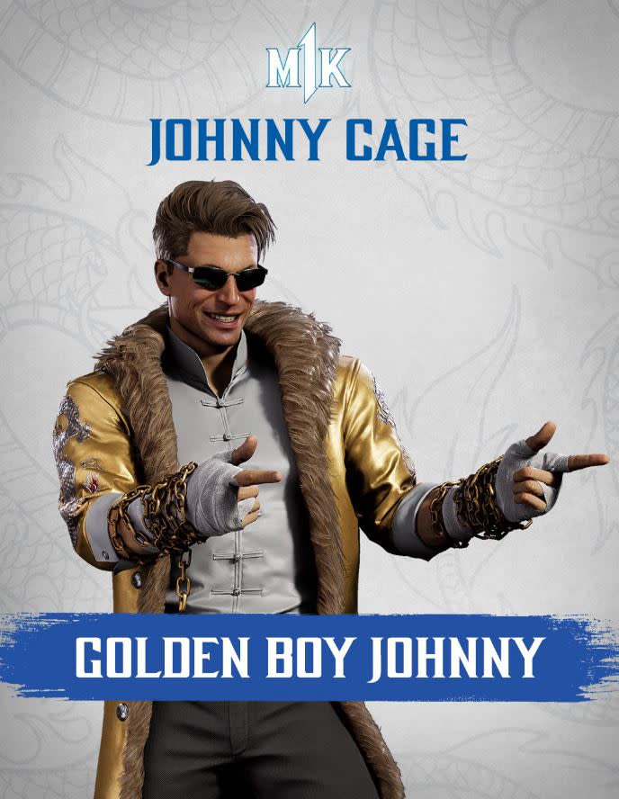 El skin "Golden Boy Johnny" está disponible gratis para jugadores de Mortal Kombat 1