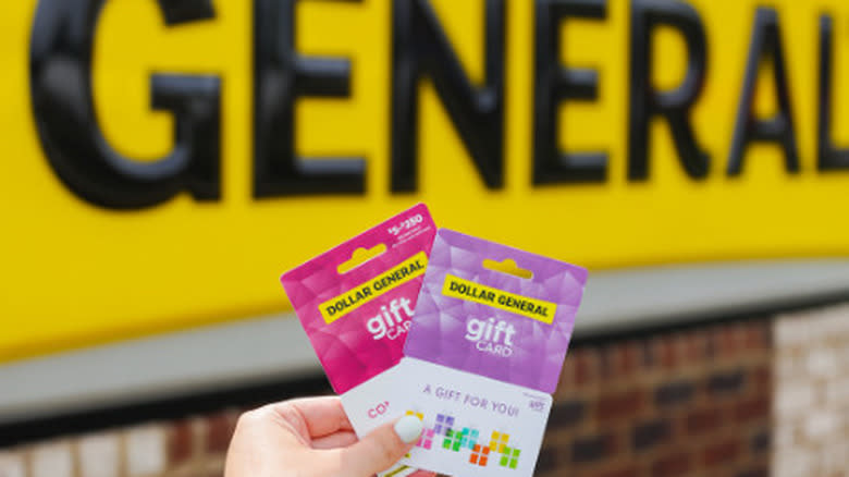 Two Dollar General gift cards 