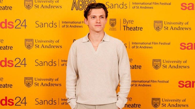 Tom Holland at the opening night of the Sands: International Film Festival of St. Andrews in Scotland last week. - Photo: Euan Cherry (Getty Images)