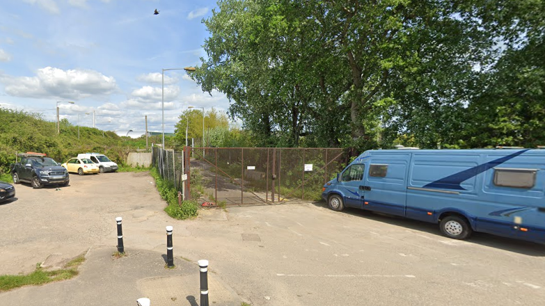 Entrance to the former recycling centre in Newhaven