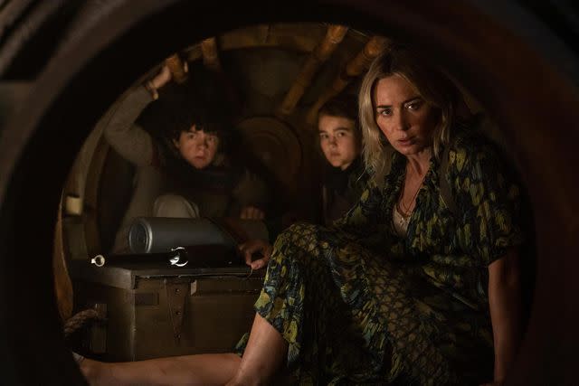 Jonny Cournoyer/Paramount Noah Jupe, Millicent Simmonds, and Emily Blunt in 'A Quiet Place Part II'