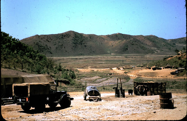 <p class="MsoNormal"><span>Vehicles and equipment used by the 1<sup>st</sup> Battalion, Princess Patricia’s Canadian Light Infantry.</span> Photo courtesy of <a href="http://www.thememoryproject.com/stories/Korea/" rel="nofollow noopener" target="_blank" data-ylk="slk:Ron Carruth;elm:context_link;itc:0;sec:content-canvas" class="link ">Ron Carruth</a> and <a href="http://www.thememoryproject.com" rel="nofollow noopener" target="_blank" data-ylk="slk:Historica-Dominion Institute;elm:context_link;itc:0;sec:content-canvas" class="link ">Historica-Dominion Institute</a>.</p>