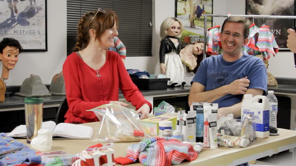 Kyra Gardner and Tony Gardner in 'Living With Chucky'