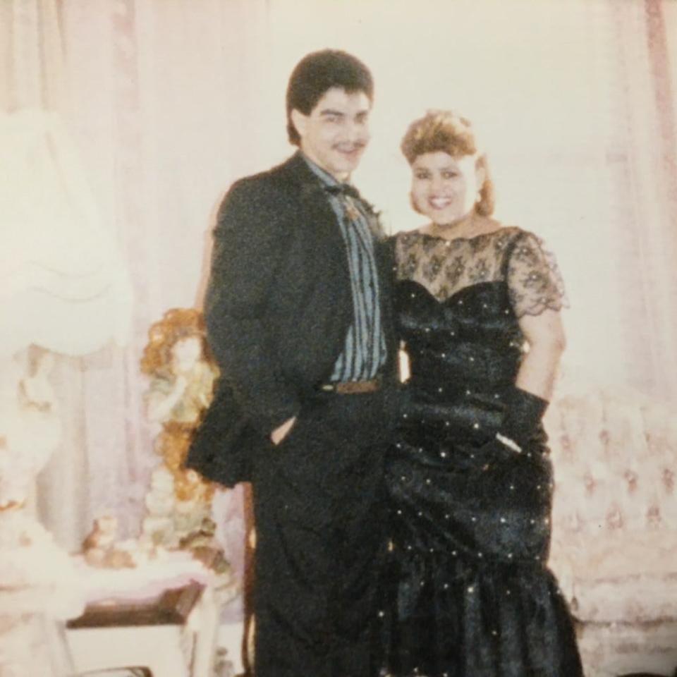 Reynaldo Munoz and his now wife, Wanda, at their junior prom when they were dating.