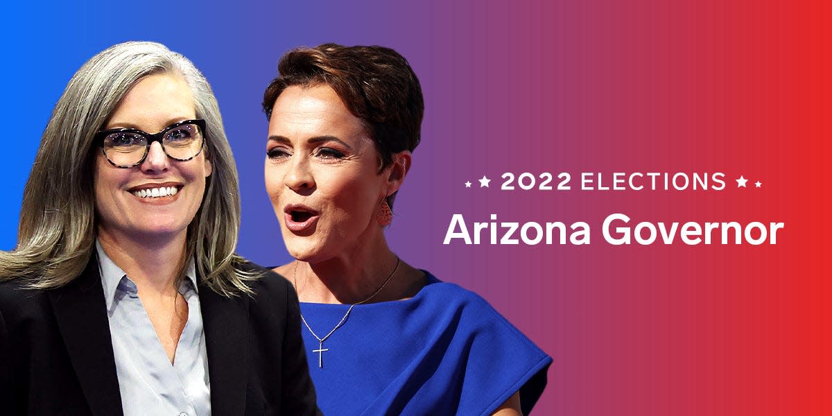 Arizona Governor race, Katie Hobbs and Kari Lake 2x1