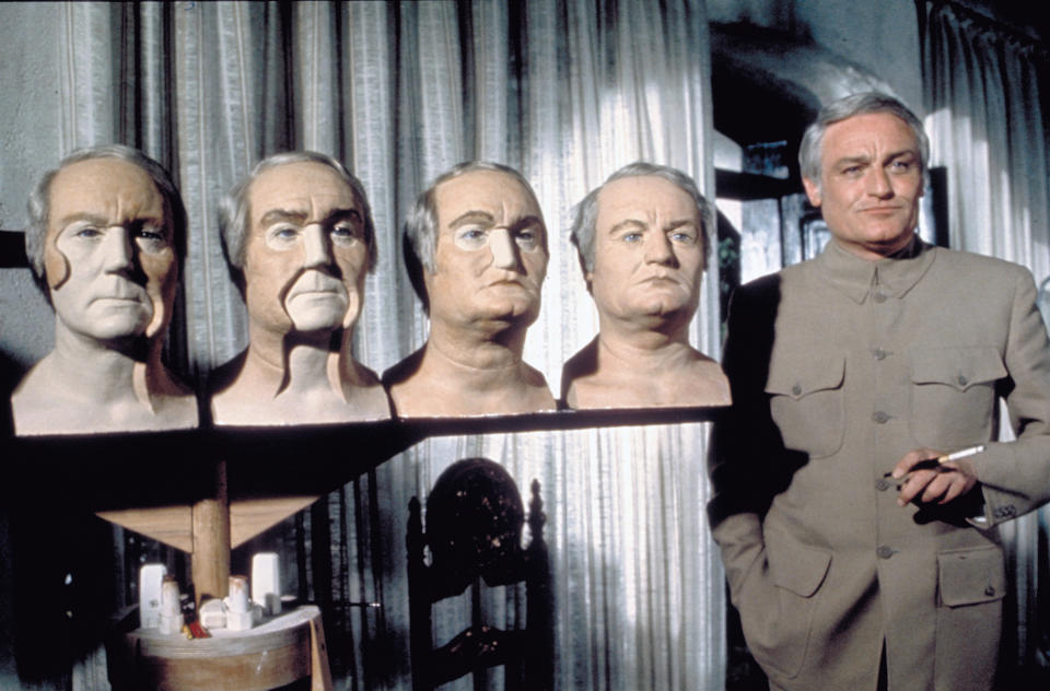 Actor Charles Gray on the set of Diamonds Are Forever. (Photo by Sunset Boulevard/Corbis via Getty Images)