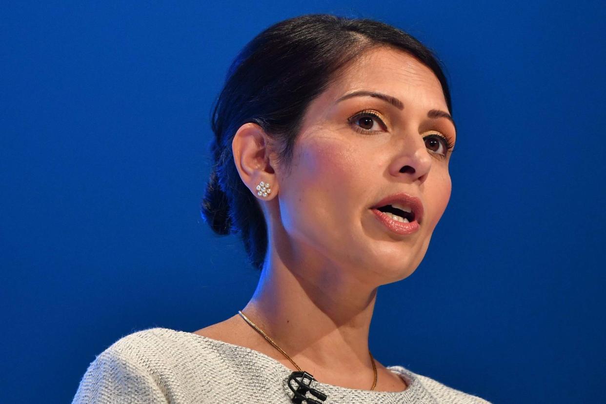 Priti Patel addressed MPs today following the deaths of 39 people found in the back of the lorry last week: AFP/Getty Images