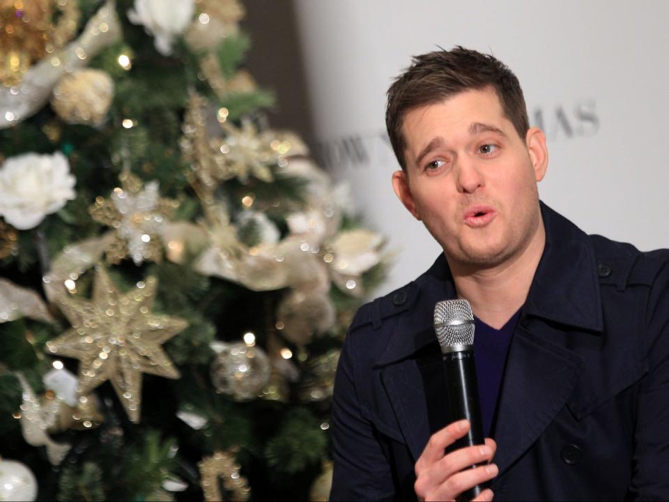 Michael Bublé promoting his ‘Christmas’ album in 2011 (AFP via Getty Images)