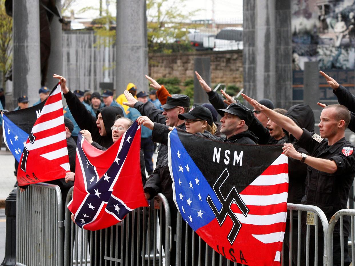 Members of the neo-Nazi National Socialist Movement