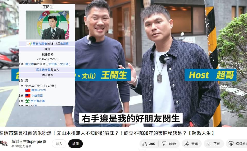 王閔生是民進黨台北市議員。（翻攝網路）