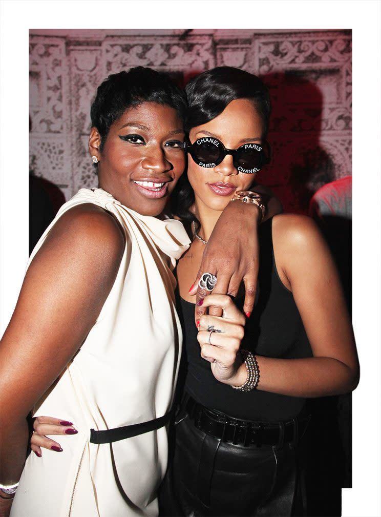 Celebrity hairstylist Ursula Stephen and one of her most popular clients, Rihanna. (Photo: Getty)