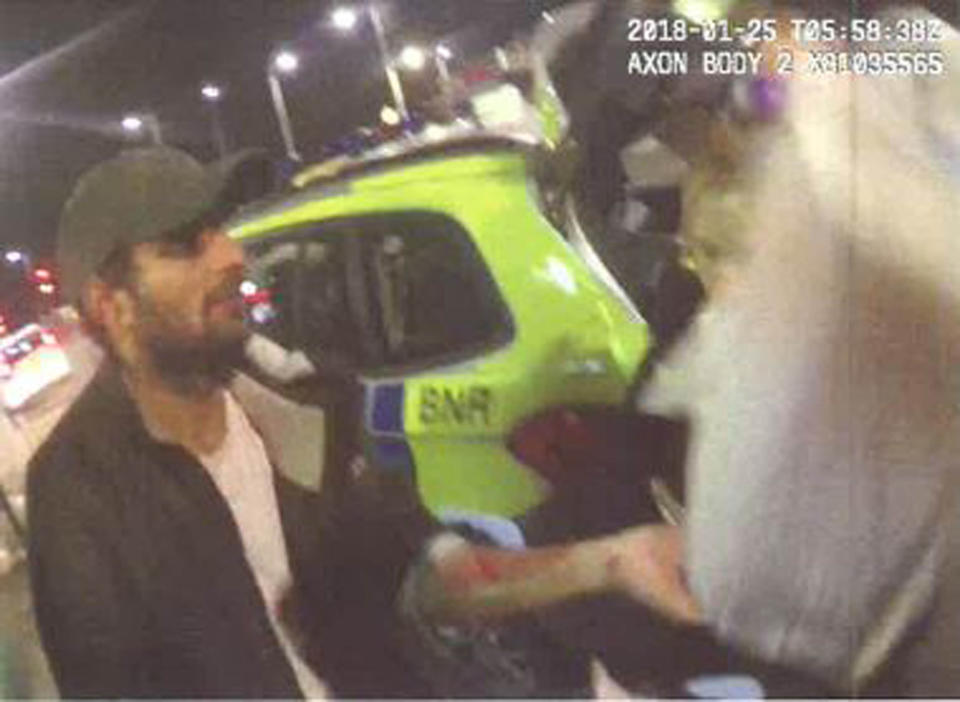 Undated handout CCTV still issued by the Crown Prosecution Service of Imran Muhammed reporting being robbed. The shop assistant has been found guilty of hacking a colleague to death (PA Images)