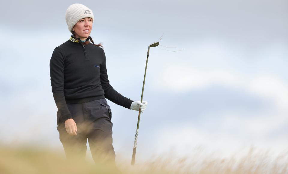 Georgia Hall during day one of the 2024 AIG Women's Open at St Andrews. Picture date: Thursday August 22, 2024. (Photo by Steve Welsh/PA Images via Getty Images)