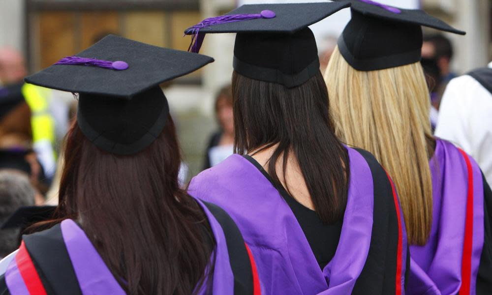 Three female university students