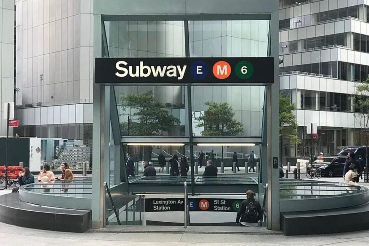 Entrance to a subway station