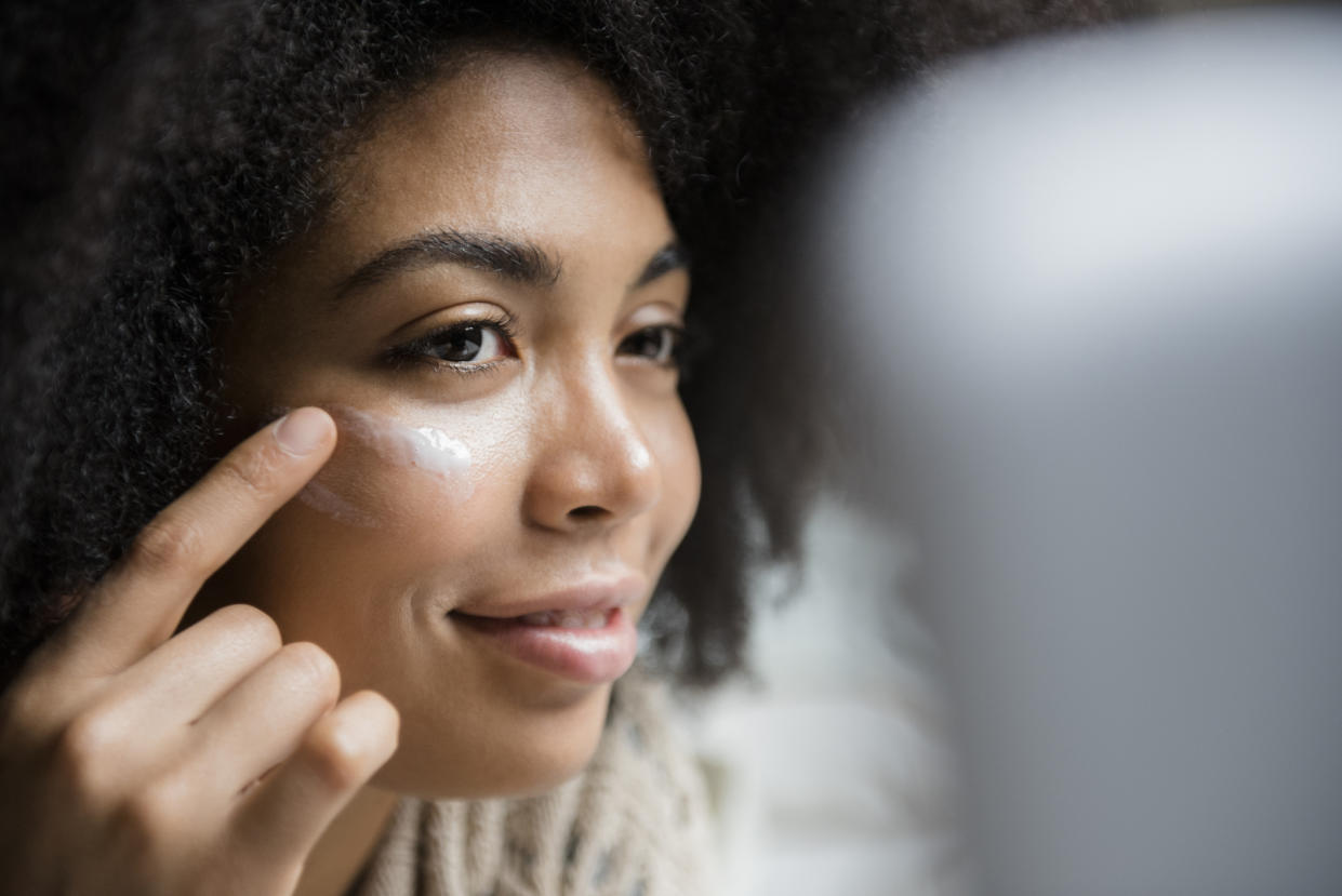 New research has found we’re missing our eyelids when applying SPF moisturiser [Photo: Getty]