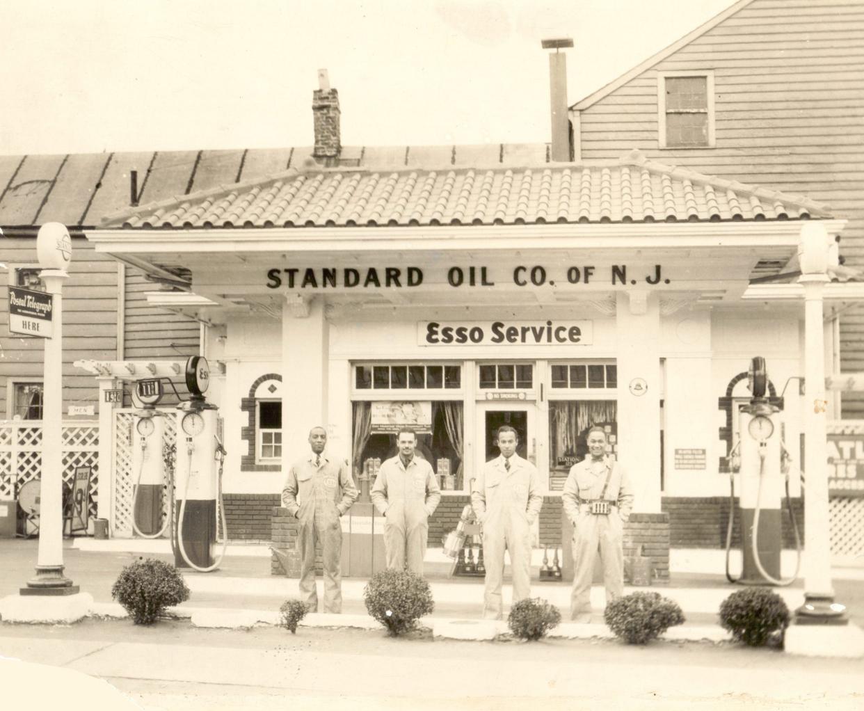 See "The Green Book: Guide to Freedom" documentary film Thursday at the National Underground Railroad Freedom Center. Pictured: All-Negro staff and ownership, Newark, New Jersey: Dudley Johnson, manager, Marion T. White, Arthur Smith “Smitty,” and Leonard S. Coleman.