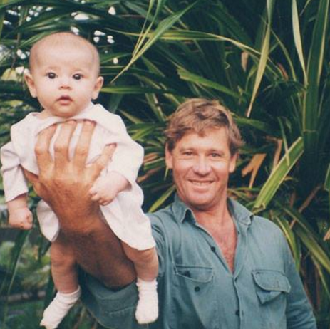 A proud Steve Irwin pictured with Bindi as a baby. Photo: Bindi Irwin Twitter.