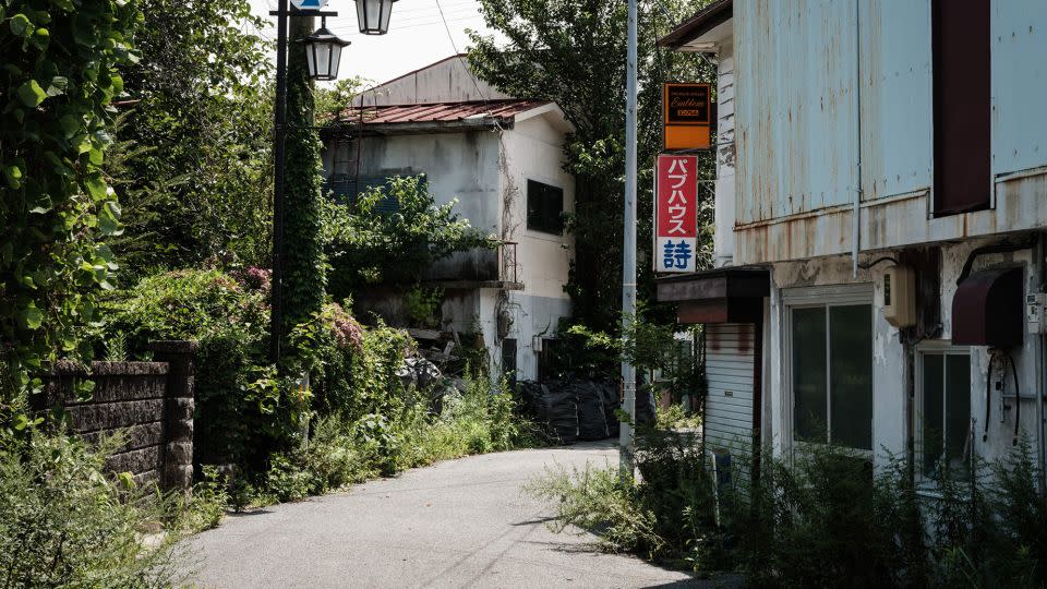 Abandoned homes in Fukushima are being reclaimed by plant life. - Yasuyoshi Chiba/AFP/Getty Images