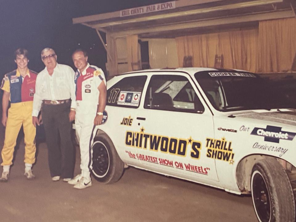 Joie Chitwood, left, was 18 when this photo of him, his grandfather and father was taken at the Erie County Fair & Expo.