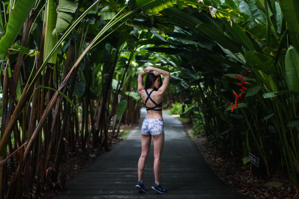 Magdalene Liau aims to work out at least three times a week, without feeling pain or suffering an injury. (PHOTO: Cheryl Tay)