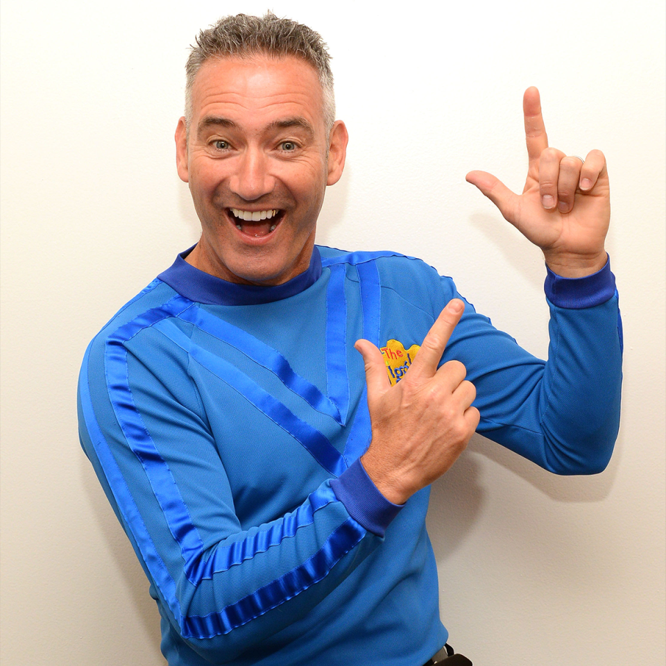 Blue Wiggle Anthony Field.