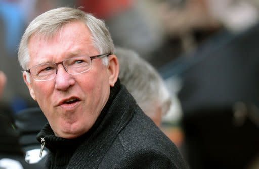 Manchester United's Scottish manager Sir Alex Ferguson takes his seat before the English Premier League match against Sunderland at The Stadium of Light in Sunderland. United won the game 1-0, but Manchester City were crowned Premier League champions after an incredible fightback which saw them score twice in injury time to beat QPR 3-2