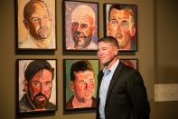 The "Portraits of Courage" exhibition features 66 portraits of US military veterans, such as James Williamson