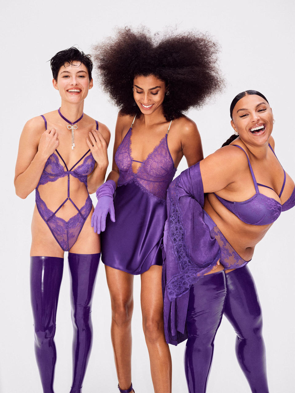 Looks from Victoria's Secret's 2022 holiday campaign.