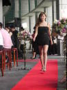 Eileen Yap, 24, catwalks down the carpet. (Yahoo! Singapore/ Deborah Choo)