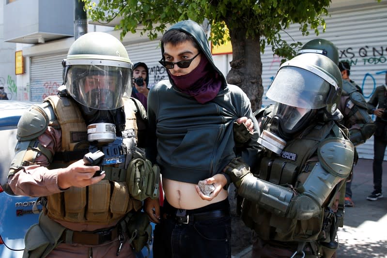 Protest against Chile's government in Valparaiso