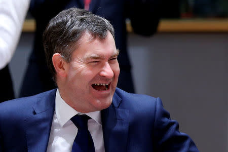 Britain's Secretary of State for the Treasury David Gauke attends a European Union finance ministers meeting in Brussels, Belgium February 21, 2017. REUTERS/Francois Lenoir