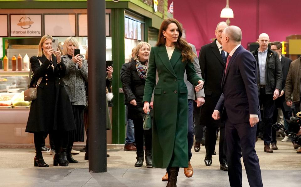 Princess of Wales Leeds market flowers Valentine’s Day early years childhood awareness - Owen Humphreys/PA