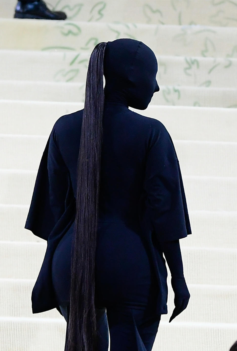 Kim's Met Gala outfit from the back