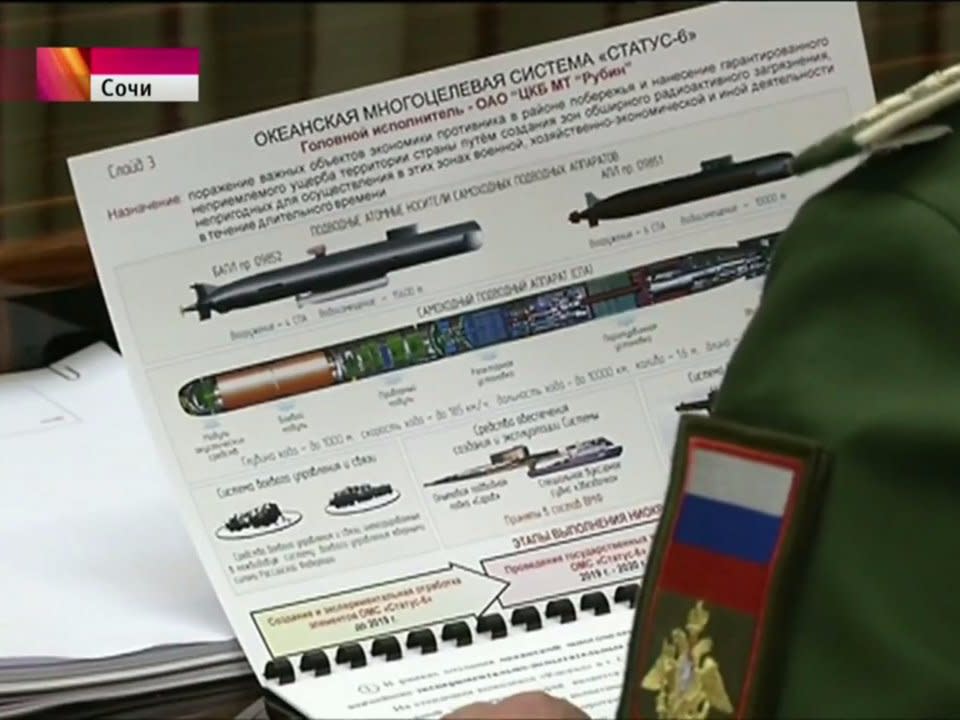 russian drone submarine plans