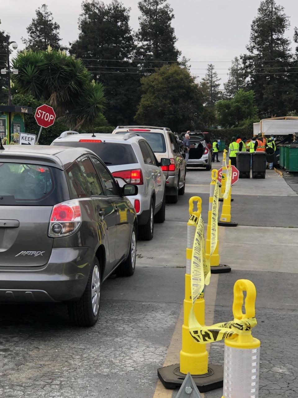 The front of the line at Tri-CED Recycling.