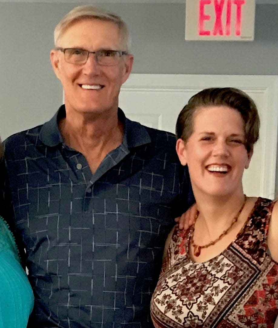 Bonnie Jean Feldkamp with her father, John Feldkamp.