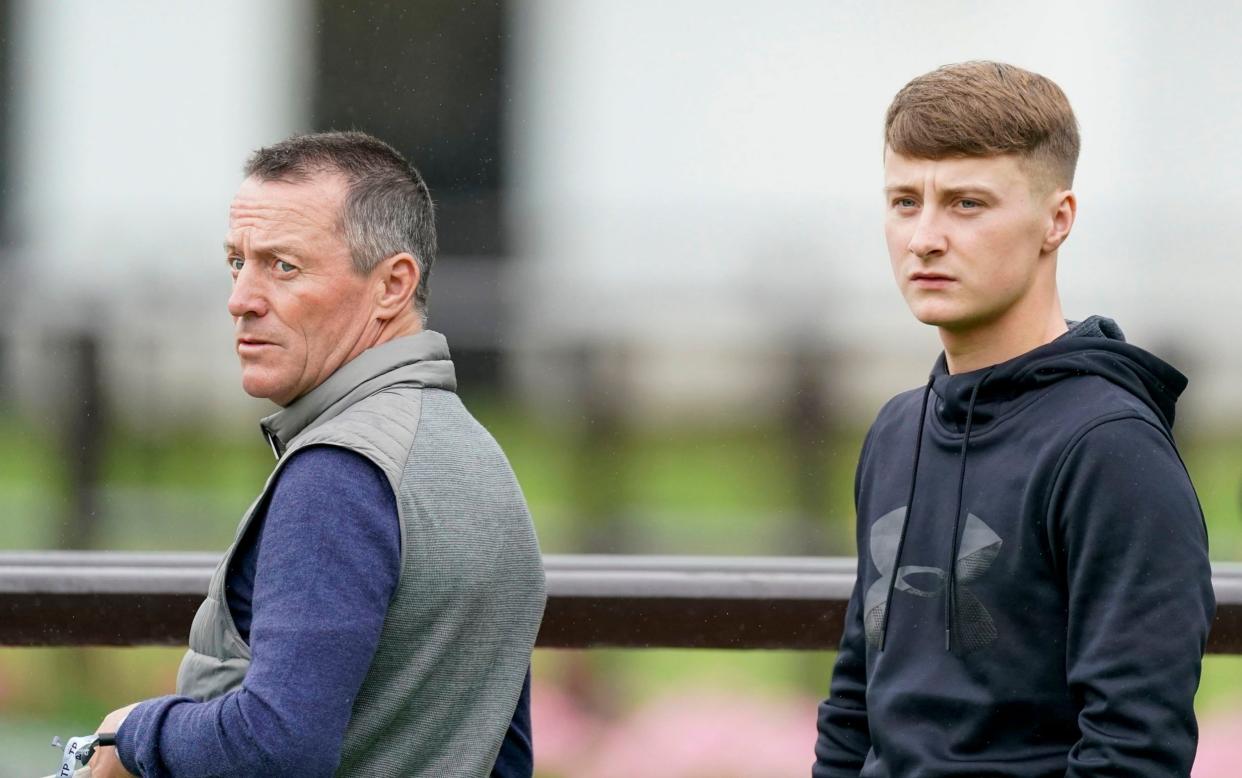 Kieren Fallon (left) and his son Cieren Fallon  - PA