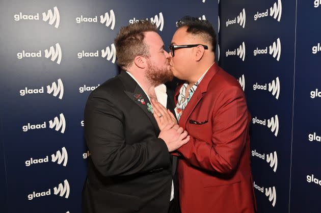 “You have my heart forever,” Santos (right) wrote on Instagram after accepting Smith's proposal.   (Photo: Stefanie Keenan via Getty Images)