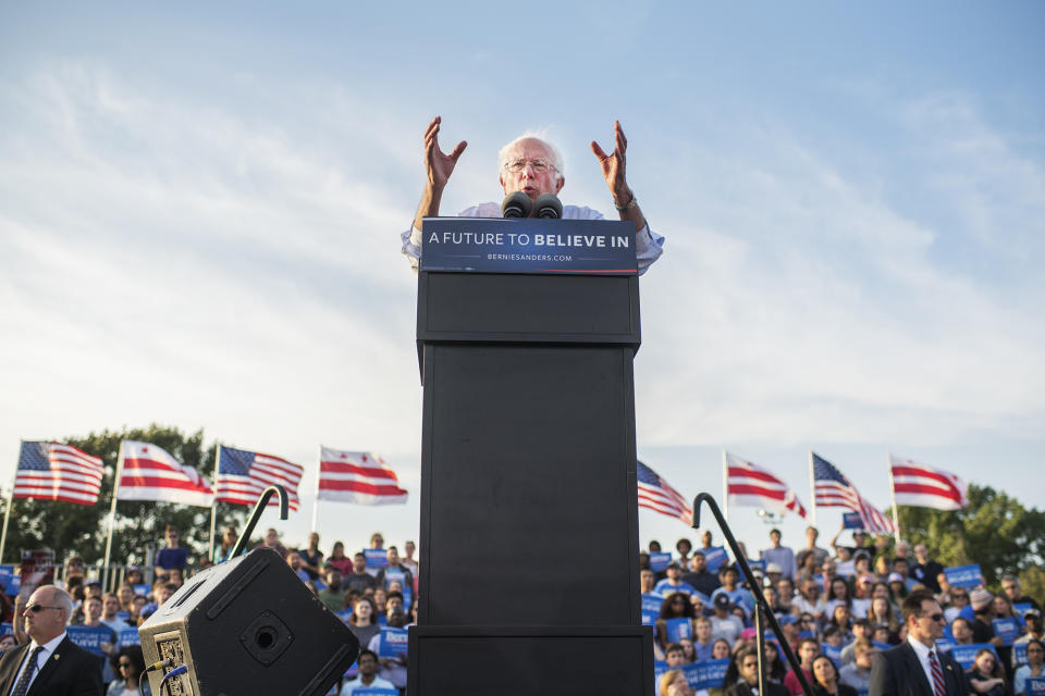 “His candidacy has shown the depths of frustration. I’m glad he ran,” said Laura Richards, a longtime D.C. political activist, about Sanders. (Photo: Tom Williams/CQ Roll Call via Getty Images)