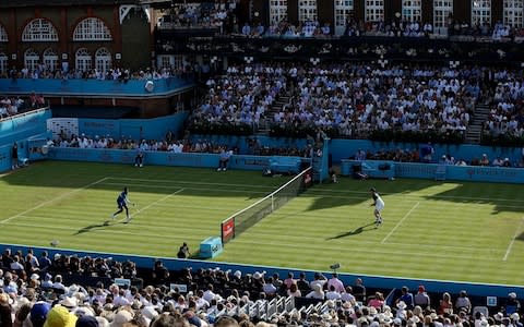 A general view during the match between Andy Murray of Great Britain and Nick Kyrgios of Australia on Day Two of the Fever-Tree Championships at Queens Club on June 19, 2018 in London, United Kingdom - Credit: Getty Images 