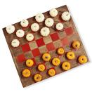 <p>Nothing beats sitting on the porch on a crisp autumn day while playing a round of checkers with a loved one or little one. Replace the usual game pieces with mini pumpkins for a decidedly fun fall touch.</p>