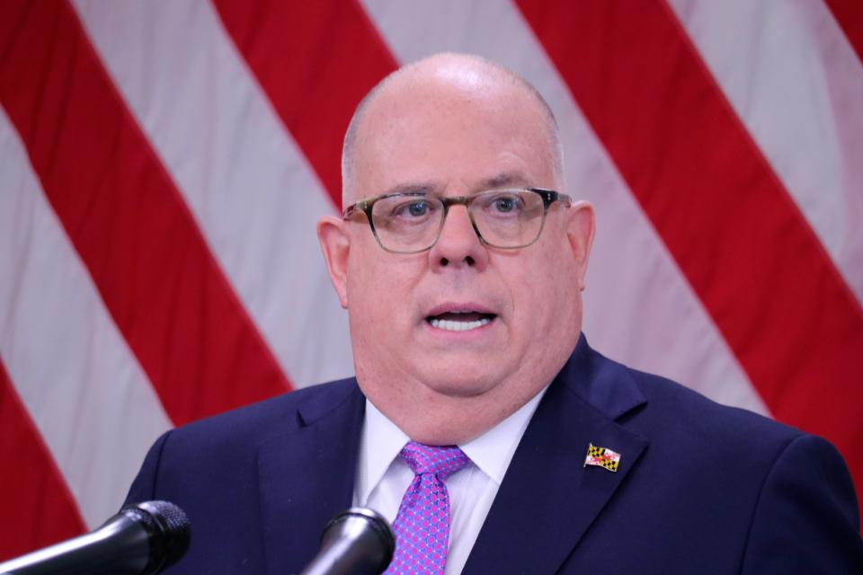 Maryland Gov. Larry Hogan urges the president to ensure his coronavirus statements are "fact-based."