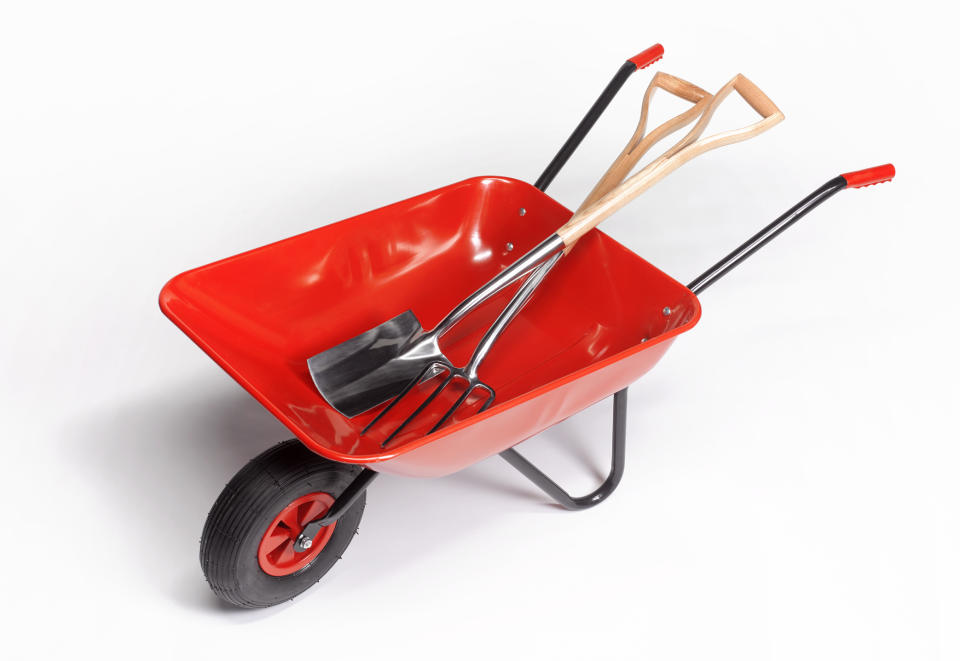 a wheelbarrow